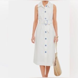 NWT Tuckernuck White Sleeveless Chamberlin Dress, Size M